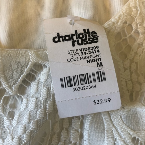 NWT Charlotte Russe White Lace Dress - Picture 5 of 5